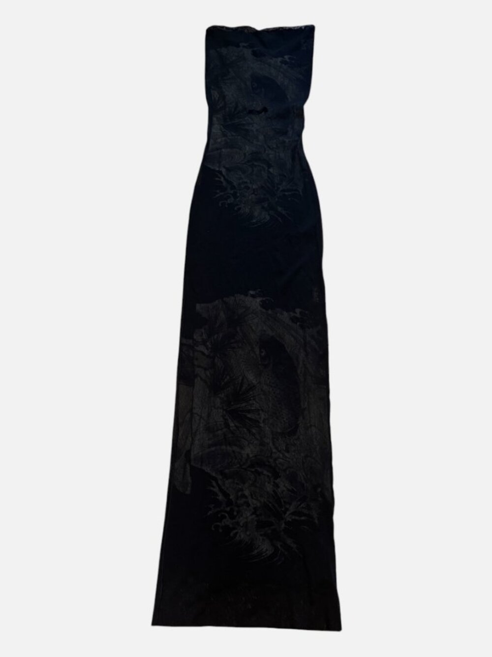 Rare Archive Jean Paul Gaultier Koi Fish Mesh Illusion Strapless Maxi Dress XS-S - Picture 7 of 8